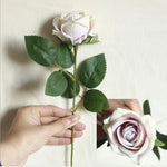 bouquet artificiel roses violet blanc decoration maison mariage anniversaire intérieur classique