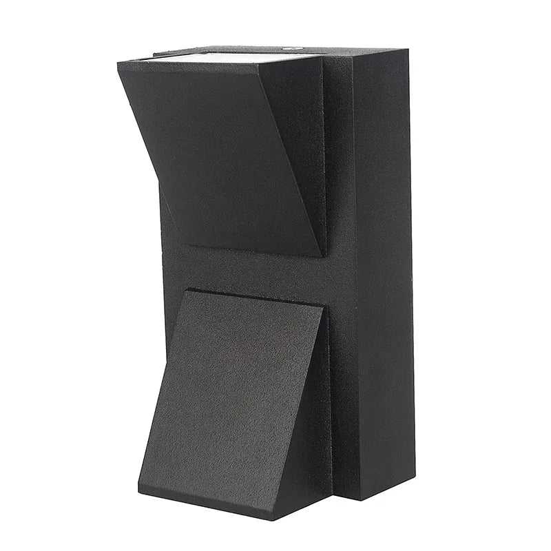 applique murale led impermeable exterieur jardin veranda 5w 10w noir geometrique contemporain