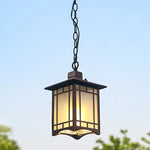 lampe suspendue classique vintage noir grille géométrique beige translucent chambre salon étanche autonome