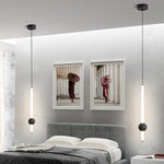 lampe suspendue moderne ampoule led noir blanche sphère lumineuse minimaliste chambre coucherDecoration