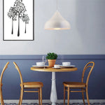 luminaire suspendu conique aluminium blanc noir moderne opaques salon chambre restaurant