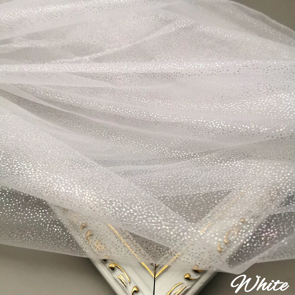 tissu polyester tulle pailleté rose clair blanc gris vert moderne décoration bricolage accessoire couture