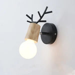 applique murale moderne led antlers stylisés bois métal couleurs multiples minimaliste