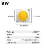 lot 10 puces led cob carrées projecteur downlight surface blanc chaud moderne intérieur