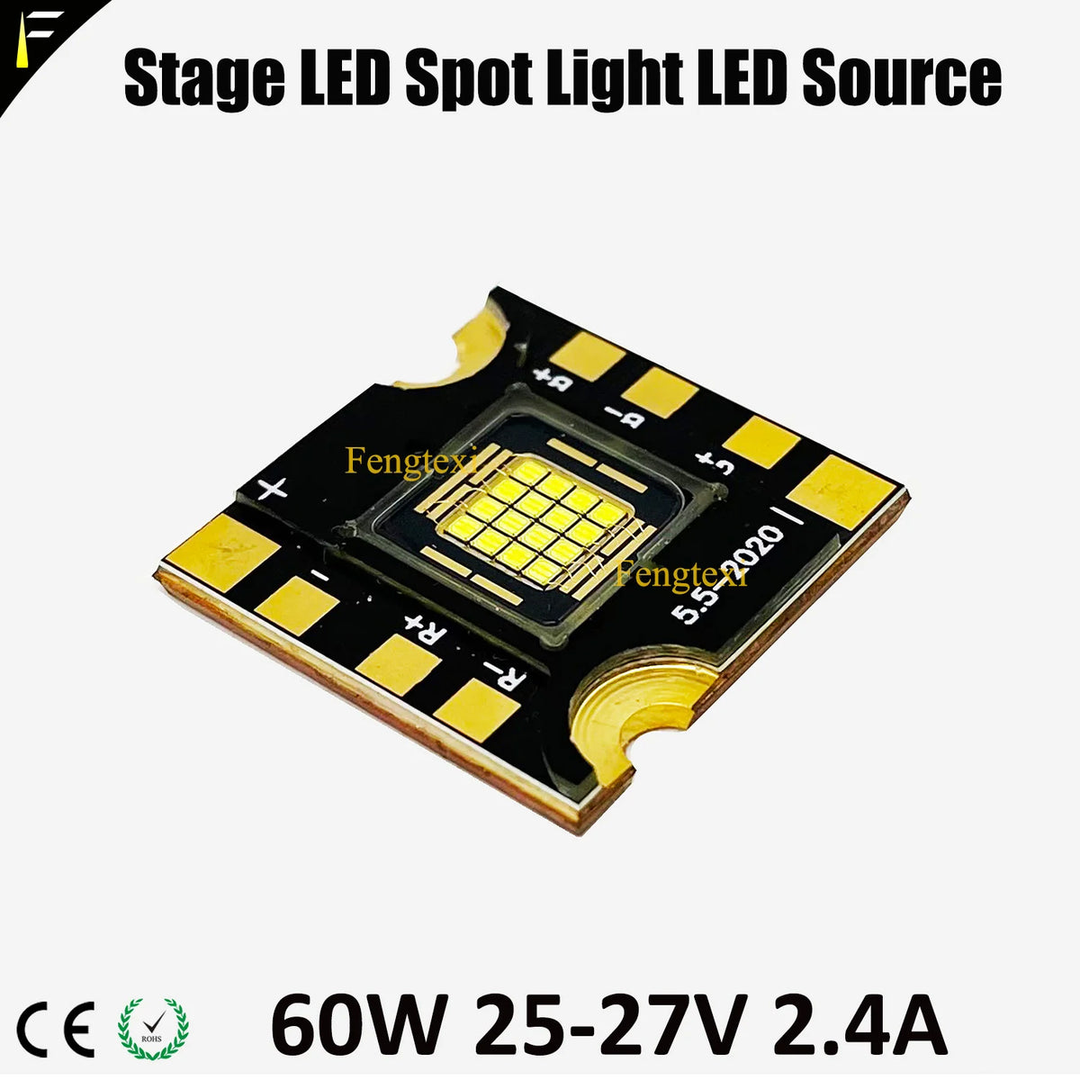 projecteur scène led 60w 90w gobo haute luminosité noir doré techno