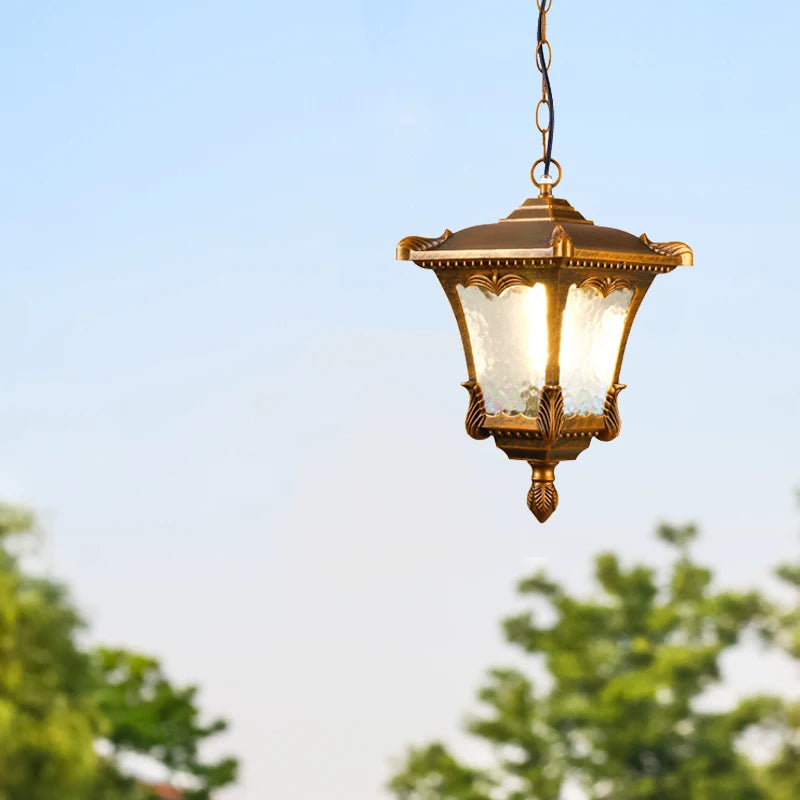 lampe suspendue or noir ornements dorés motifs géométriques opalescente classique vintage chambre salon