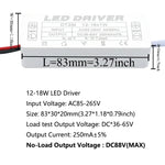 pilote led 300ma 120v 240v 3w 5w 7w 12w 18w 25w 36w alimentation ac90v