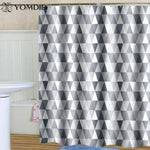 rideau douche gris triangles géométriques moderne polyester imperméable opaque large choix tailles