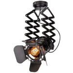 projecteur lumière moderne trépied noir doré réglable hauteur ampoules incandescence éclairage pièce chambre