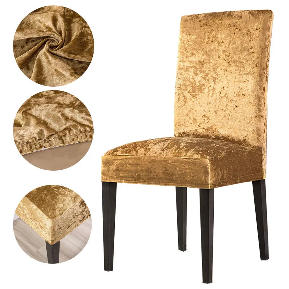 housse chaise velours extensible fauteuil banquet mariage salon décoration intérieure moderne élégante