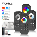 contrôleur led intelligent wifi rf 24g rh blanc noir cct rgb cct rgbw led