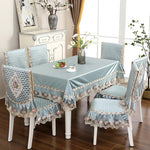 nappe rectangulaire brodée housses chaise élégantes imperméables polyester coton rose pâle bleu clair beigeclair