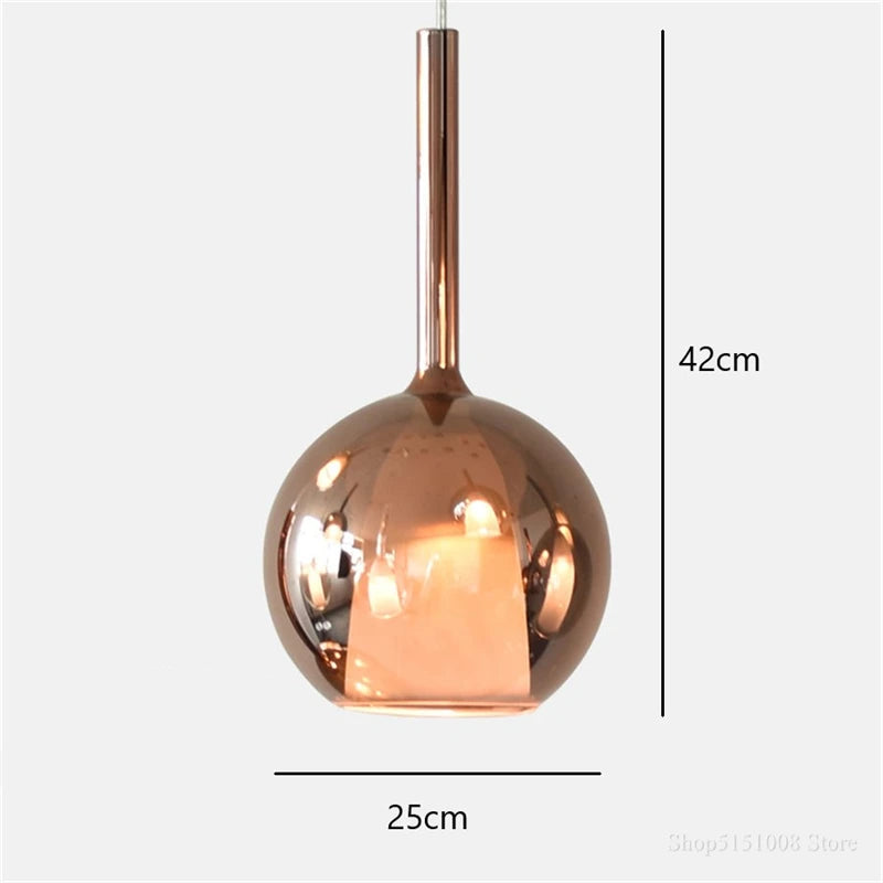 suspension lumineuse moderne transparent miroir doré led 249 2000 lumens 90 260v 5mètres carrés