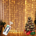 guirlande lumineuse rideau led decoration noel maison salon blanc multicolore telecommande usb