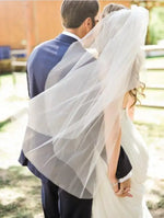 voile mariage femme blanc motif floral élégant polyester monocouche bord coupé accessoire personnalisable fixations