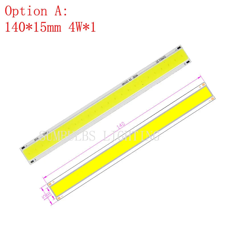 ruban led jaune 140mm 170mm clips modernes 12v 2000 lumens 20000h