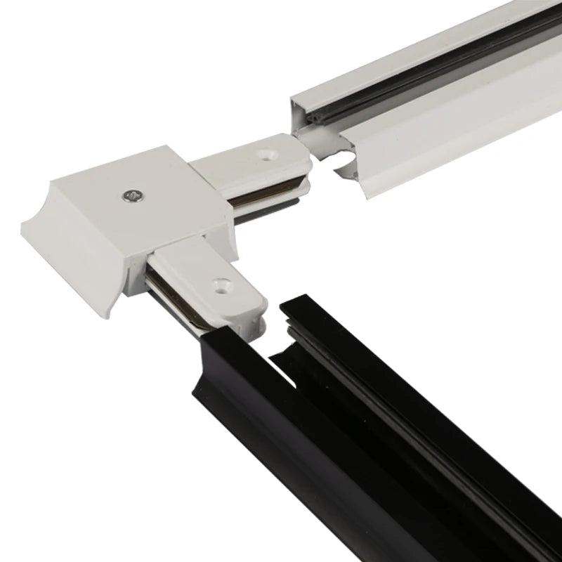 rails traînée led blanc noir lisses modernes connecteurs adaptateurs ampoules led