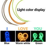 filament led flexible 1200mm vert clair orange gris moderne 600lm 24v