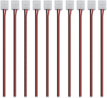 connecteur ruban led clip blanc rouge noir plat lisse basse tension smd 3528 5050