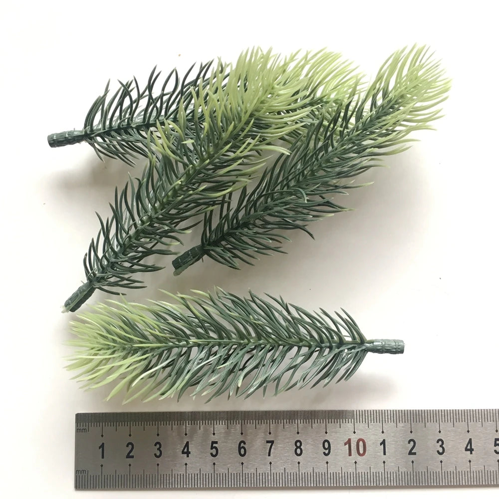 décoration intérieure branche artificielle sapin feuilles vert naturelle clips diy 50 pièces festive mariage
