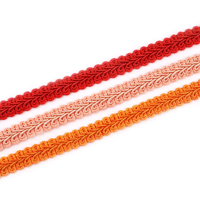 ruban decoratif dentelle violet beige bleu rose rouge orange classique 11mm polyester echangetable