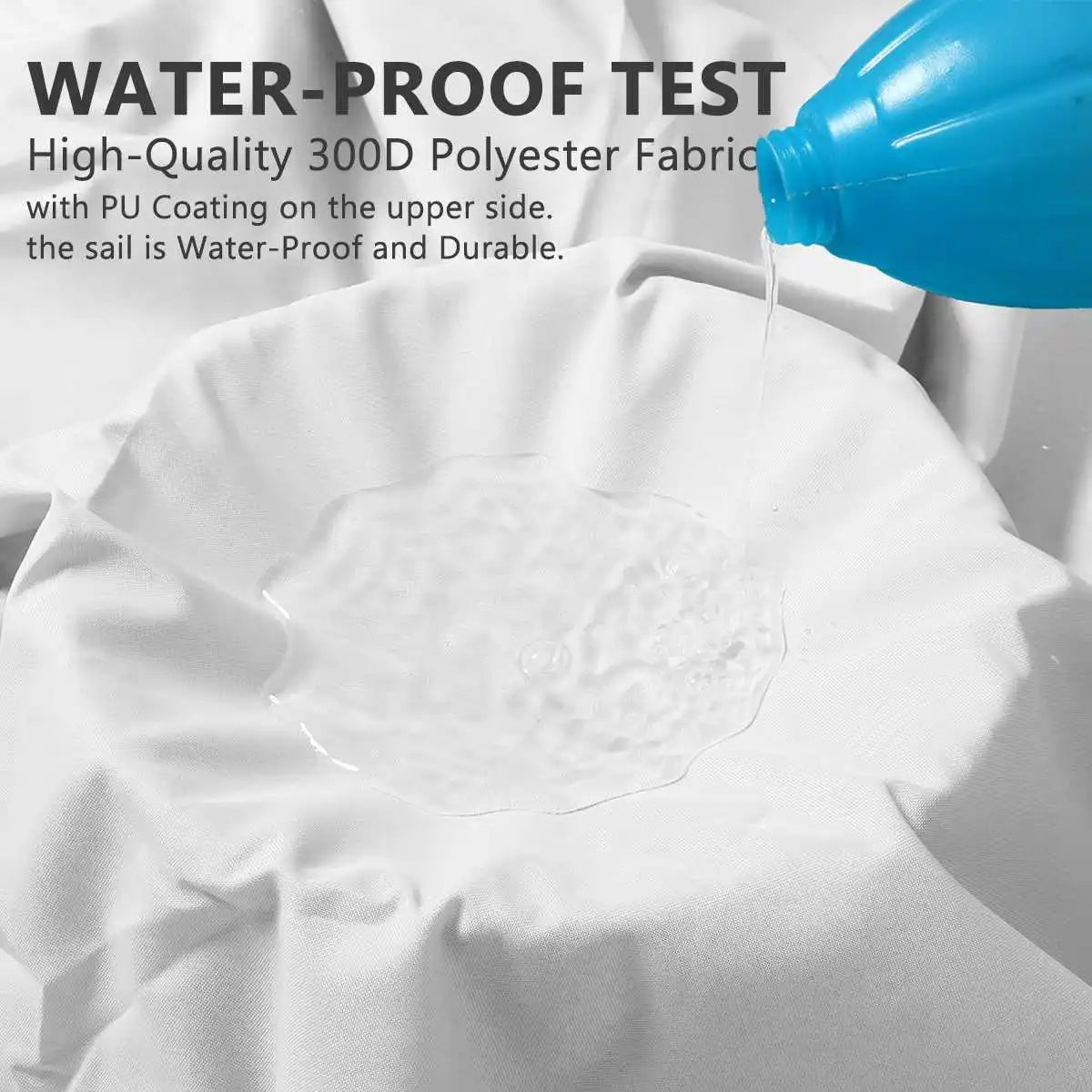 voile d'ombre blanc oxford enduit pu moderne imperméable annaux métalliques