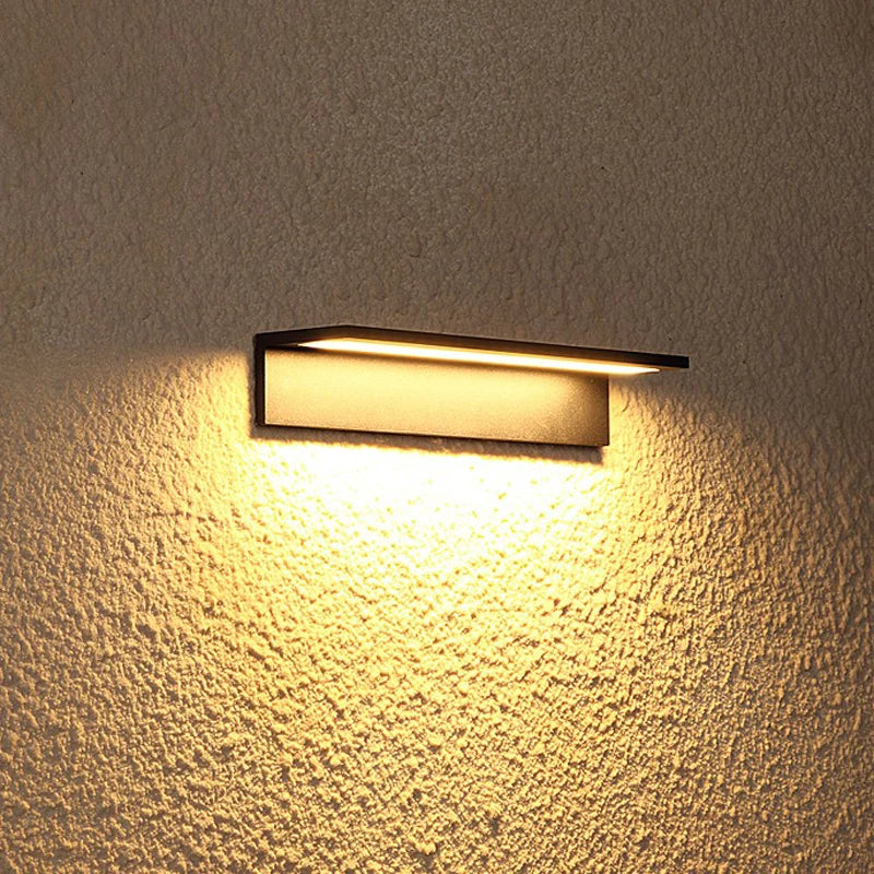 applique murale moderne aluminium noir fixée mur éclairage led industriel chambre entrée salle manger