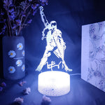 lampe led freddie mercury silhouette couleur violet bleu vert jaune rouge blanche transparente moderne
