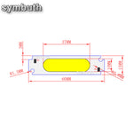barre led 60x15mm blanc jaune orange rose moderne 2000 lumens 20000h