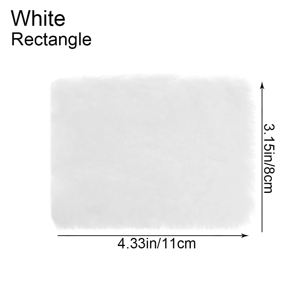 tapis doux moderne rose blanc pelucheux accessoire décoration intérieure miniatura ronde rectangulaire minimaliste