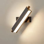 applique murale moderne or noir blanc pivotante 340 degrés minimaliste aluminium fer translucent