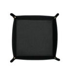 plateau rangement cuir noir rouge moderne porte clés montre carte boucles d'oreilles stylos figurine