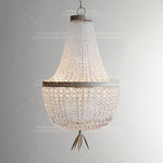 suspension lumineuse vintage cristal blanc doré classique tressé chambre cuisine