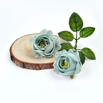 fleurs artificielles roses vintage clips fixation décoration mariage couronne centre table