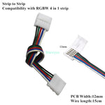 connecteurs led ruban noir blanc rouge vert bleu 8mm 10mm broches adhésifs modernes