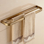 accessoires salle bain ensemble or antique fixations murales moderne barre serviettes porte papier toilette