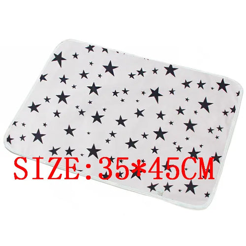 tapis lit bébé coton bleu ciel étoiles blanches matelas sol enfant lavable