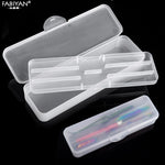 boîte rangement transparente nail art pinceaux outils manucure coupe ongles lime moderne minimaliste