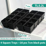 pots plastique blanc succulentes racines contrôle moderne perforations verticales jardin