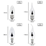 ampoules led flamme transparentes moderne effet flamme 3w e14 e27 500 lumens 30000h