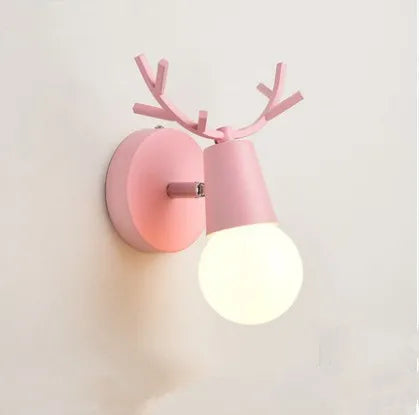 applique murale moderne led antlers stylisés bois métal couleurs multiples minimaliste