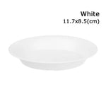 assiettes rondes modernes orange noir blanc solides intérieur extérieur durable polypropylène sans BPA