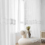 Rideau en tulle blanc pour chambre à coucher