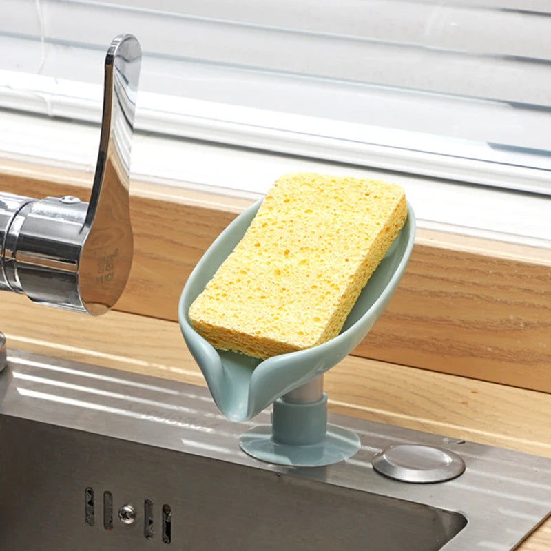 support savon moderne pp bleu clair succion transparent opacité matériau durable salle bains