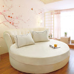 draps lit ronds coton extra doux couverture respirante diamètre large couleur