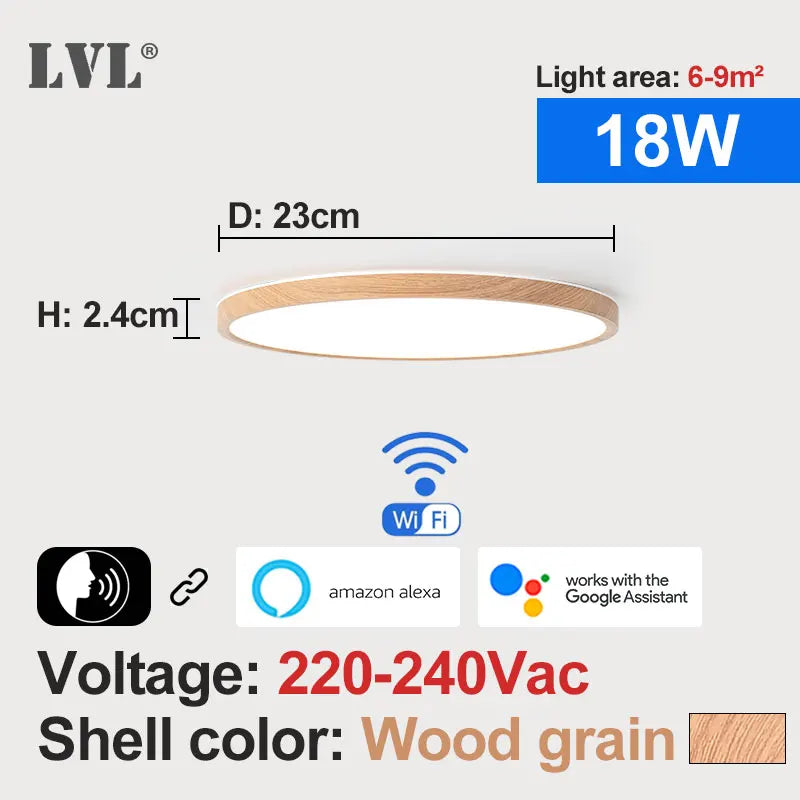 plafonnier led moderne blanc opalescent intensité variable wifi application commande vocale