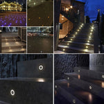 Spot LED moderne argenté résistant l'eau IP67 câble noir 12V LED