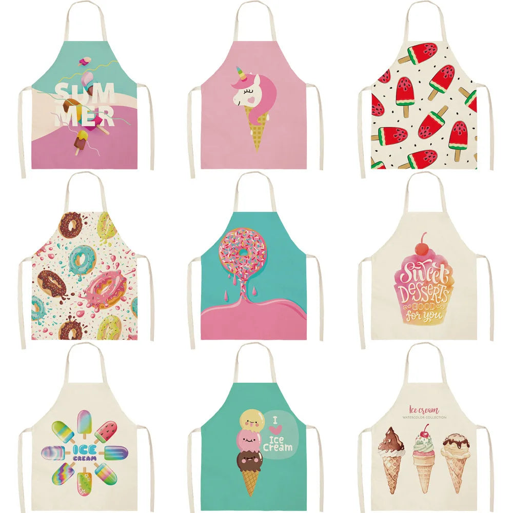 tablier cuisine enfant uni fruits animaux Tour Eiffel décontracté rose rouge blanc cassé vert
