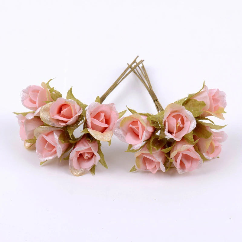 bouquet artificiel roses soie décoration intérieure saint valentin mariage fête scrapbooking