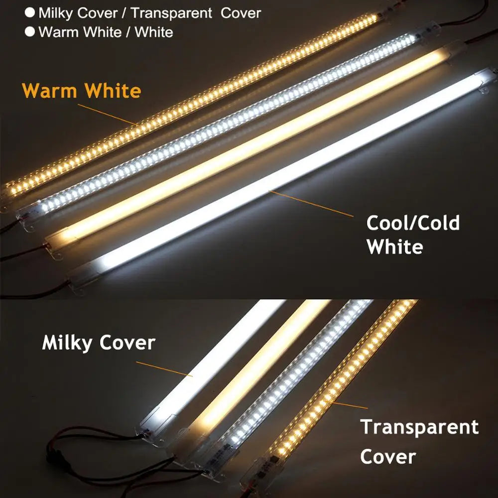 barre led transparente 6w blanc froid 180deg angle faisceau moderne 30cm 40cm 50cm